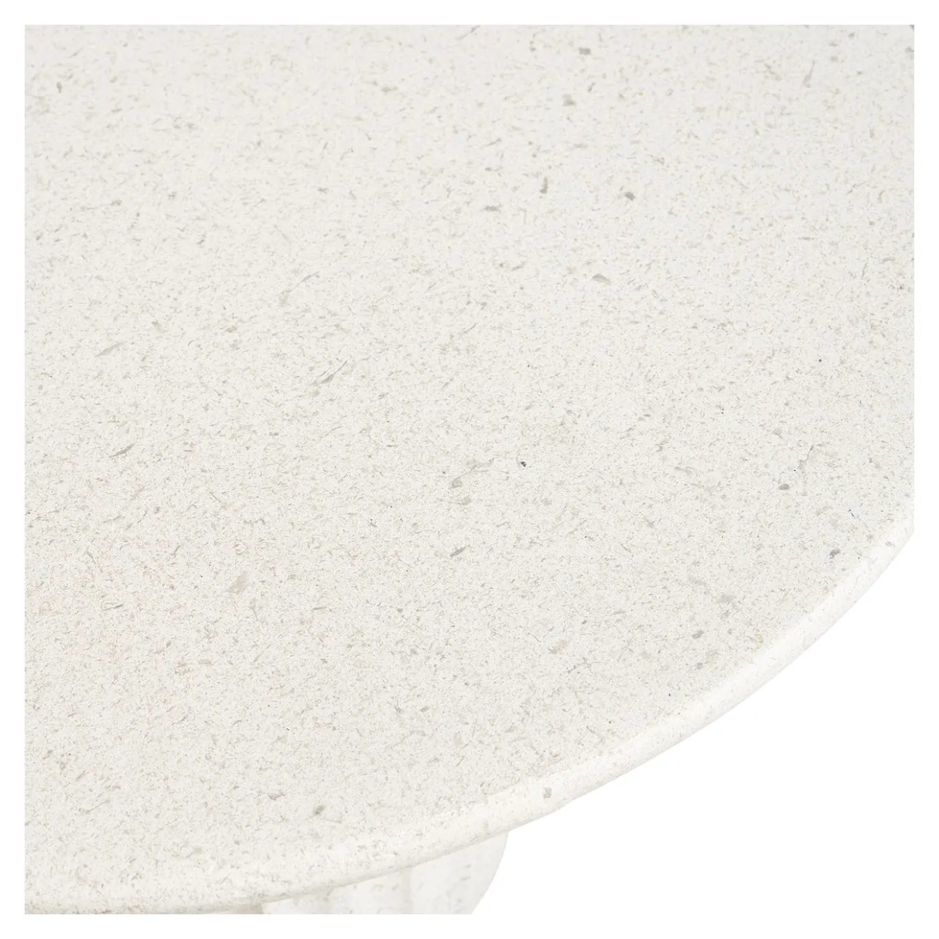 House Nordic Bijzettafel Newtown Fiberclay Wit ø40cm