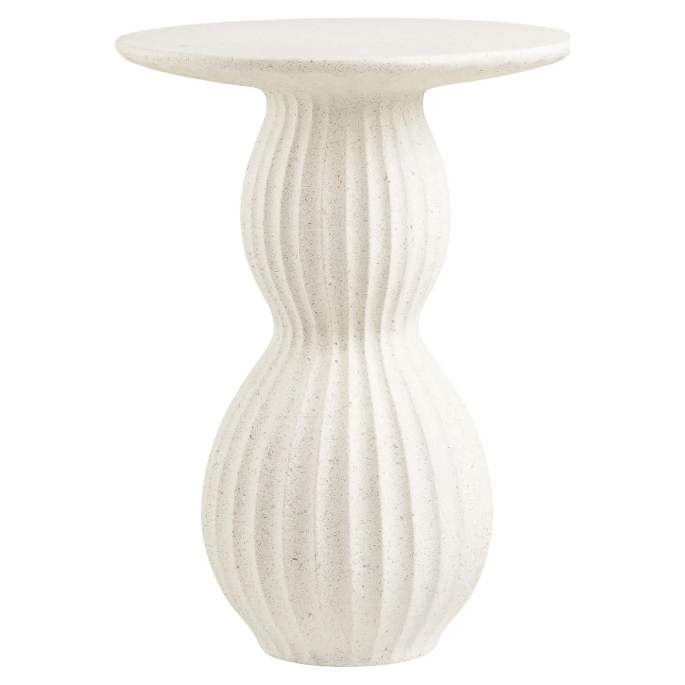 House Nordic Bijzettafel Newtown Fiberclay Wit ø40cm