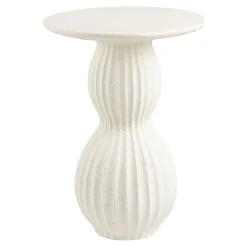 House Nordic Bijzettafel Newtown Fiberclay Wit ø40cm