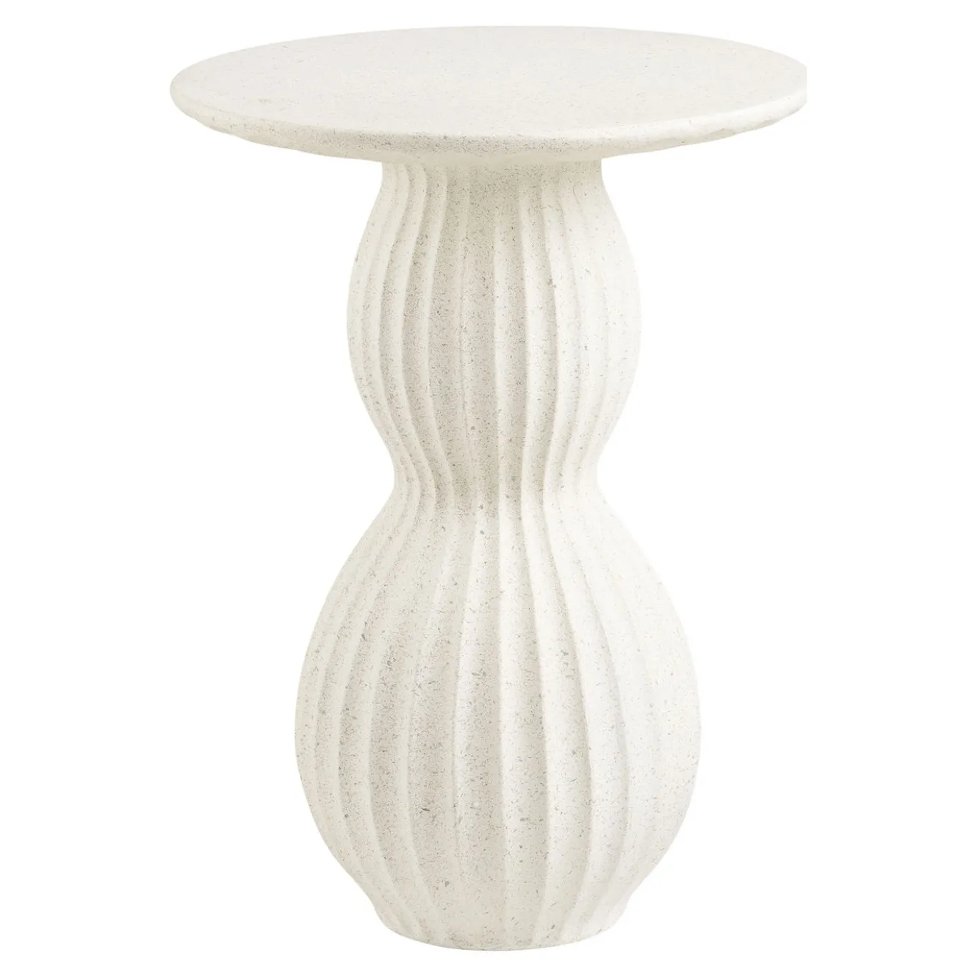 House Nordic Bijzettafel Newtown Fiberclay Wit ø40cm