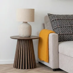 House Nordic Bijzettafel Osaka Eikenfineer Smoked ø50cm