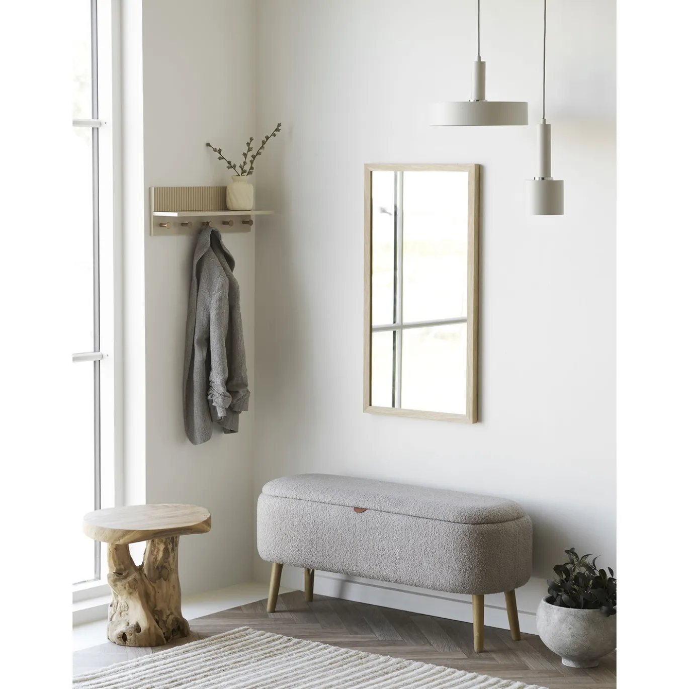 House Nordic Bijzettafel Palena Naturel ø40x45cm