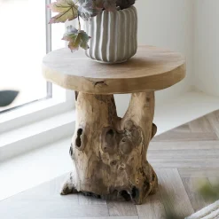 House Nordic Bijzettafel Palena Naturel ø40x45cm