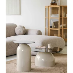 House Nordic Bijzettafel Ravello Grijs/Beige ø40cm