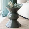 House Nordic Bijzettafel Rosolina Fiberglas Groen ø34cm