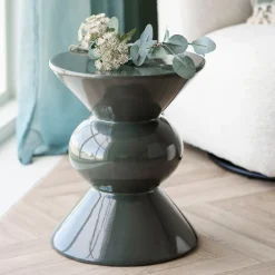 House Nordic Bijzettafel Rosolina Fiberglas Groen ø34cm