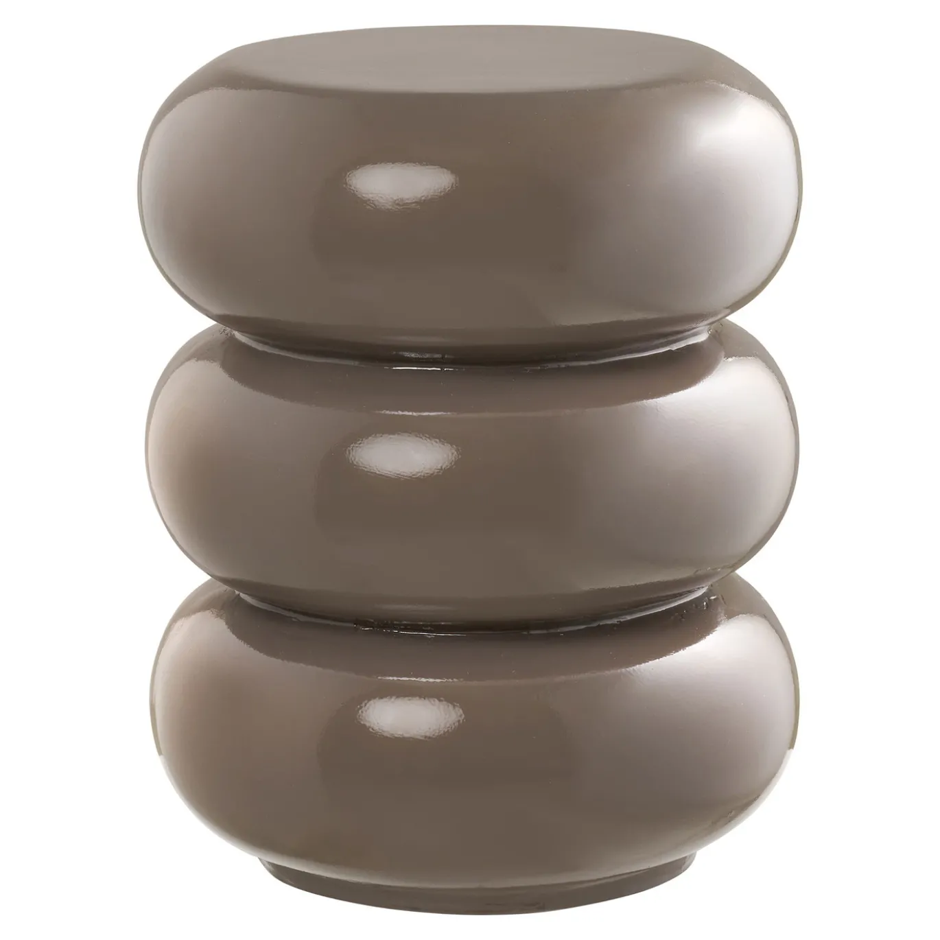 House Nordic Bijzettafel Rosolina Fiberglas Bruin ø35,5cm