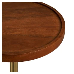 House Nordic Bijzettafel Sirone Donkerbruin/Zwart Ø30cm