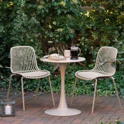 House Nordic Bistrotafel Meira Staal Taupe ø60cm