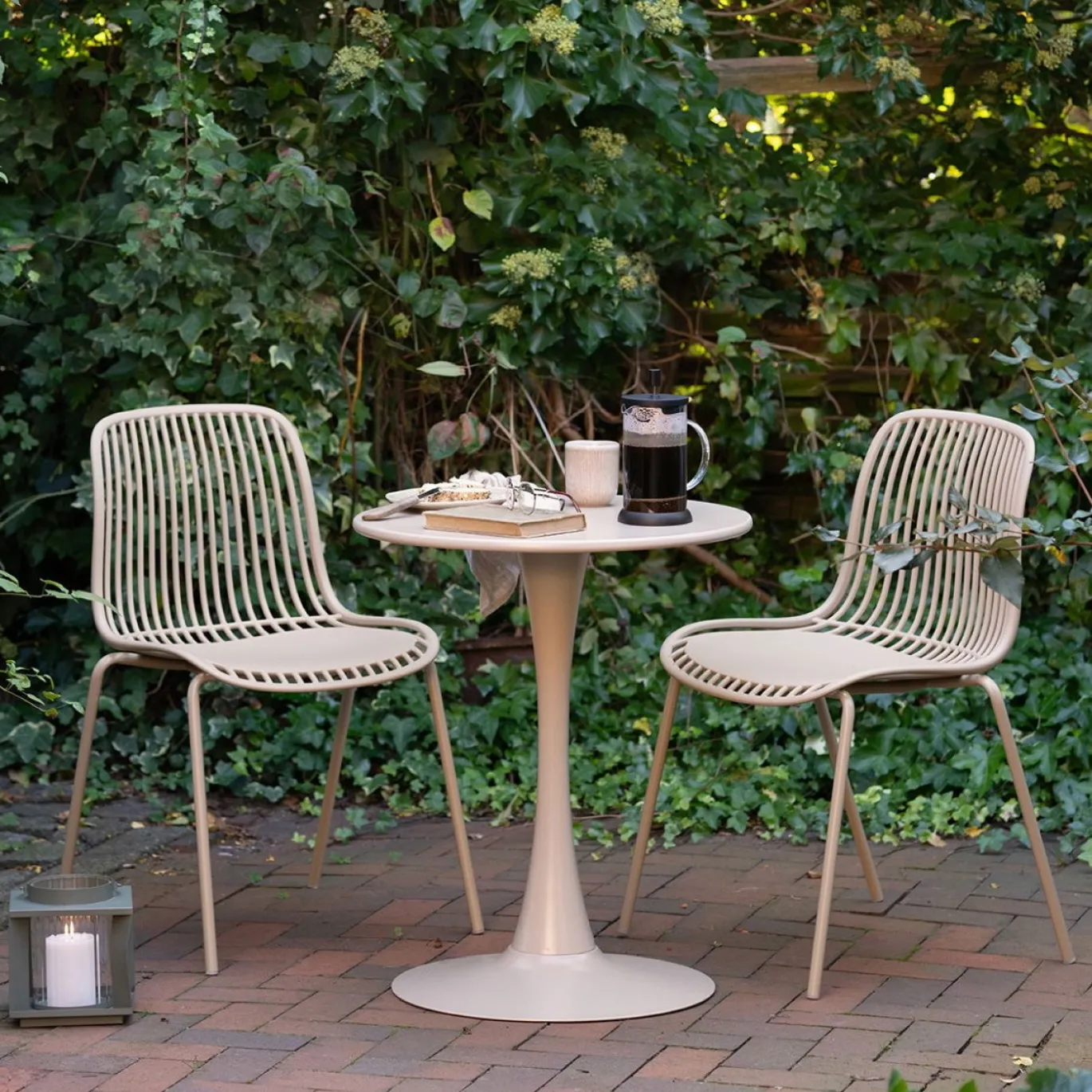 House Nordic Bistrotafel Meira Staal Taupe ø60cm