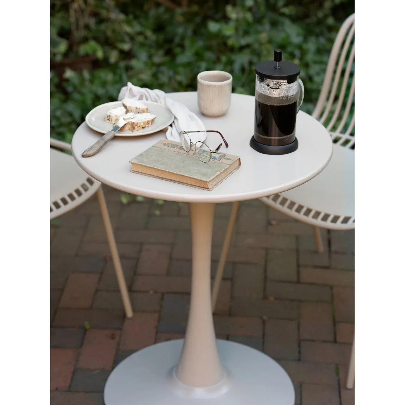 House Nordic Bistrotafel Meira Staal Taupe ø60cm
