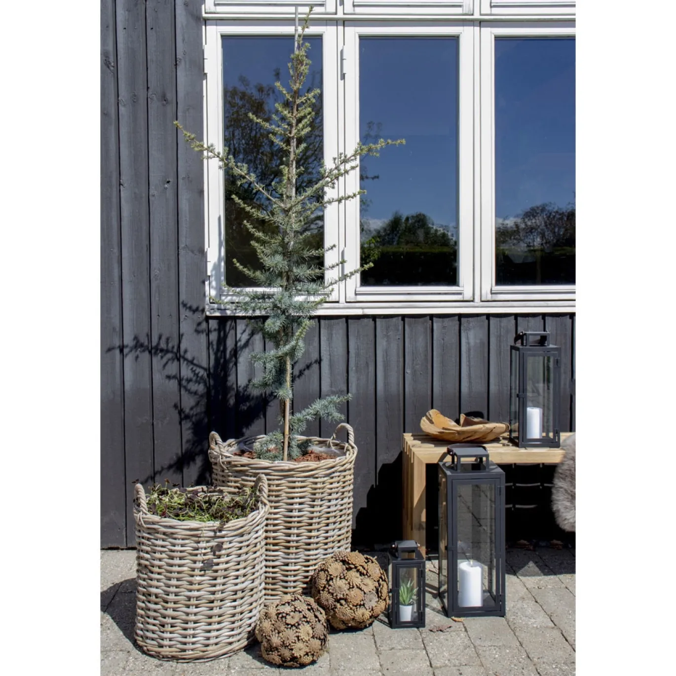House Nordic Bloemenmand Indo Set van 2