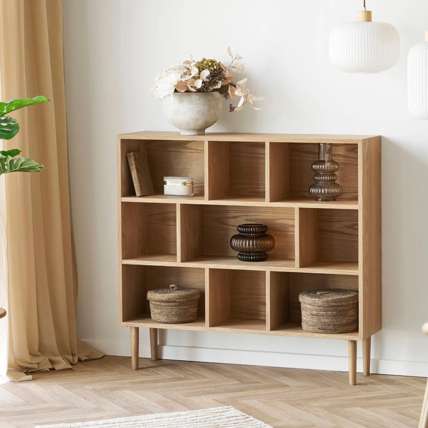 House Nordic Boekenkast Oshawa Eikenfineer Naturel