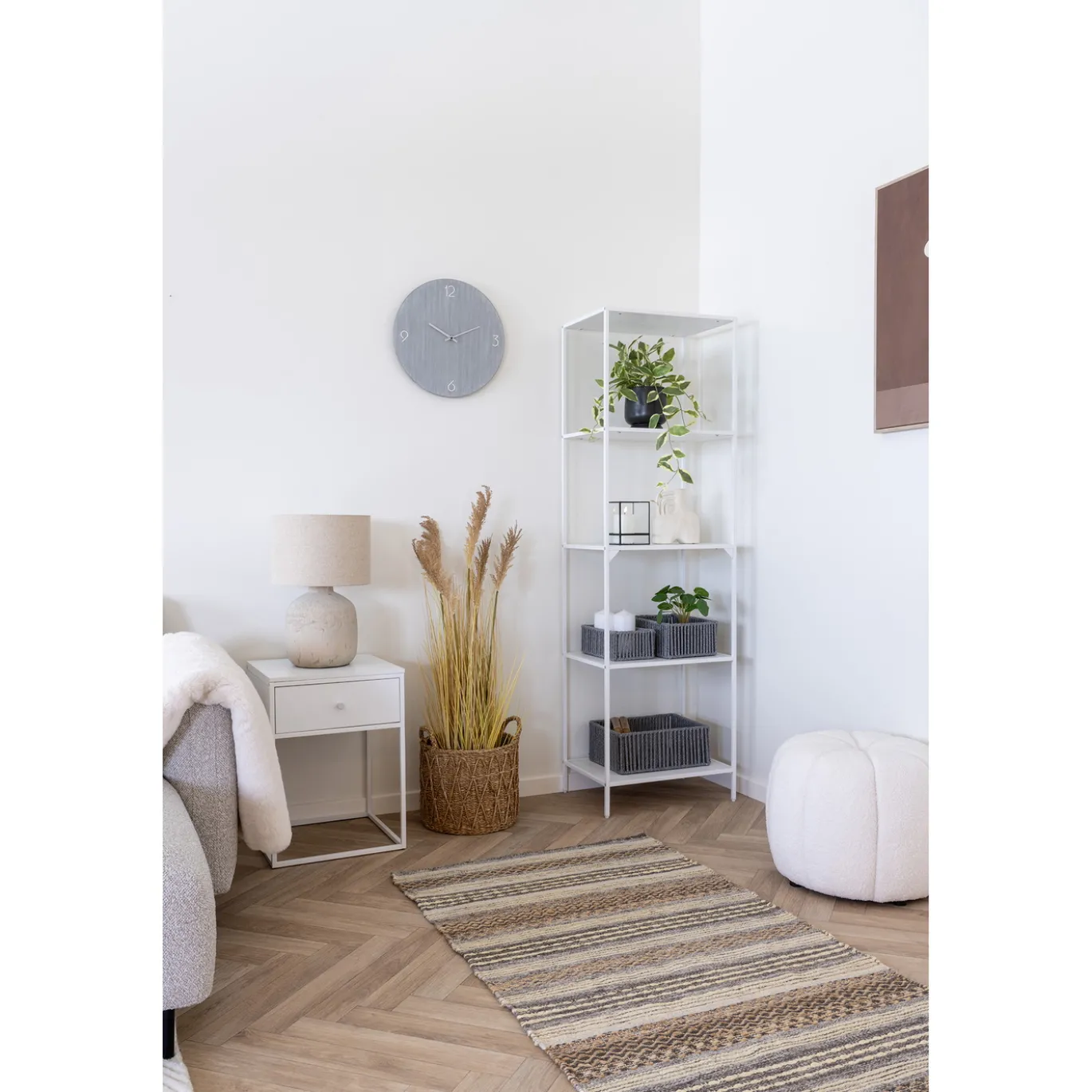 House Nordic Boekenkast Vita Wit 170cm