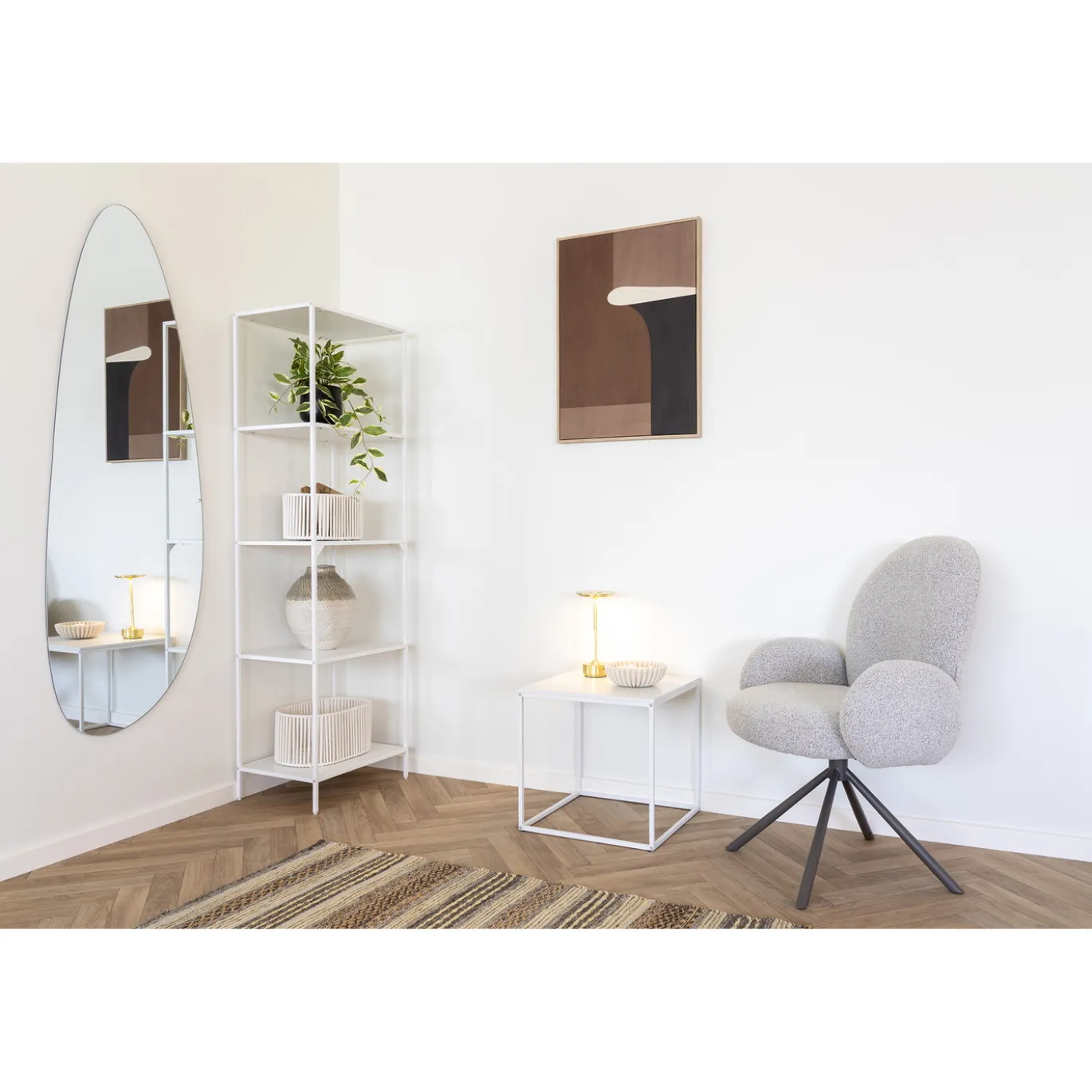 House Nordic Boekenkast Vita Wit 170cm
