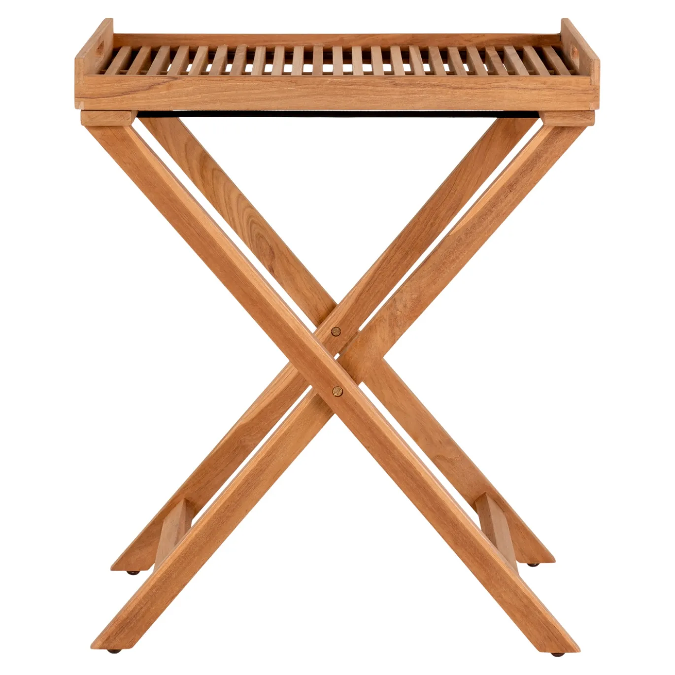 House Nordic Dienblad Tafel Ronda Teak Naturel 60x40x70cm