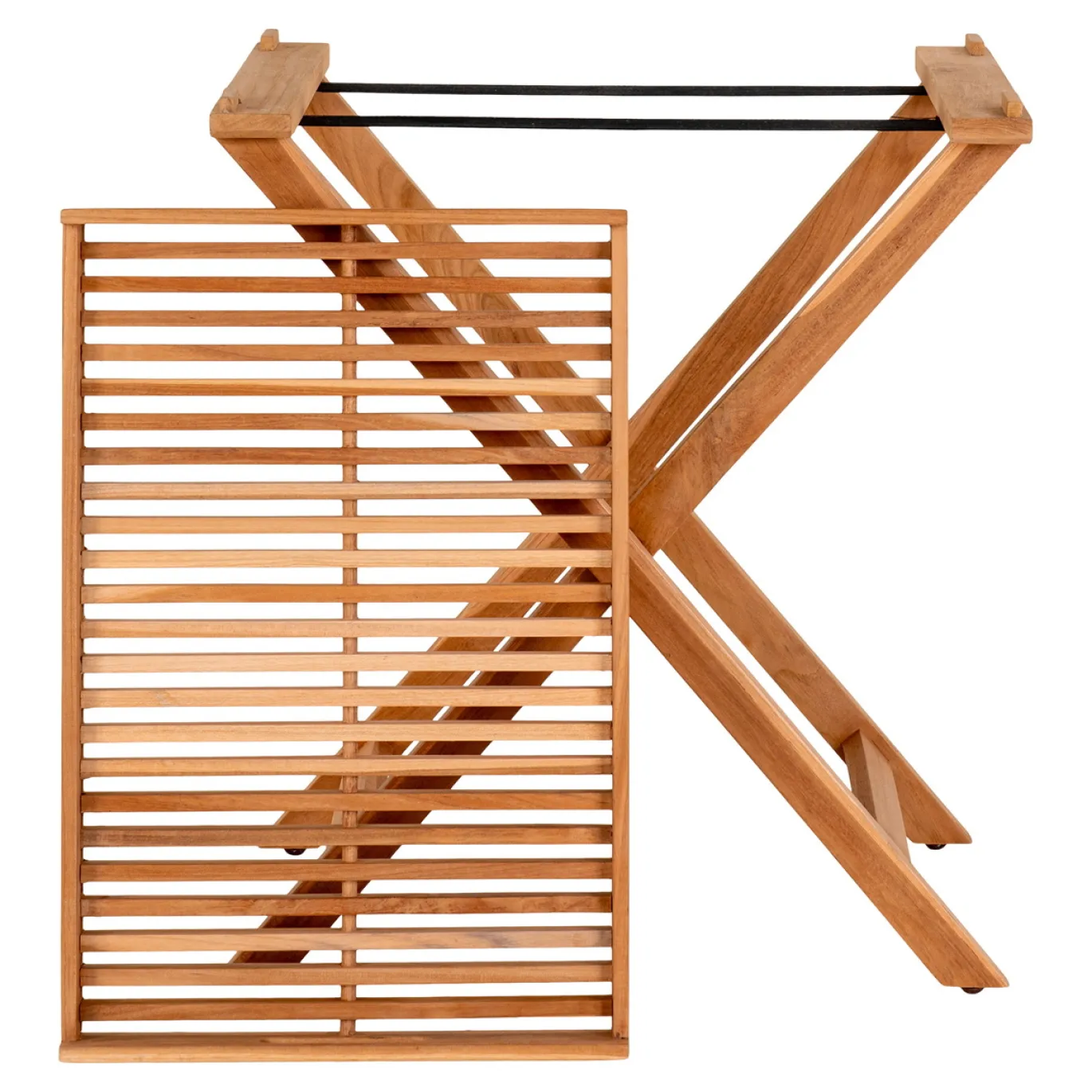 House Nordic Dienblad Tafel Ronda Teak Naturel 60x40x70cm