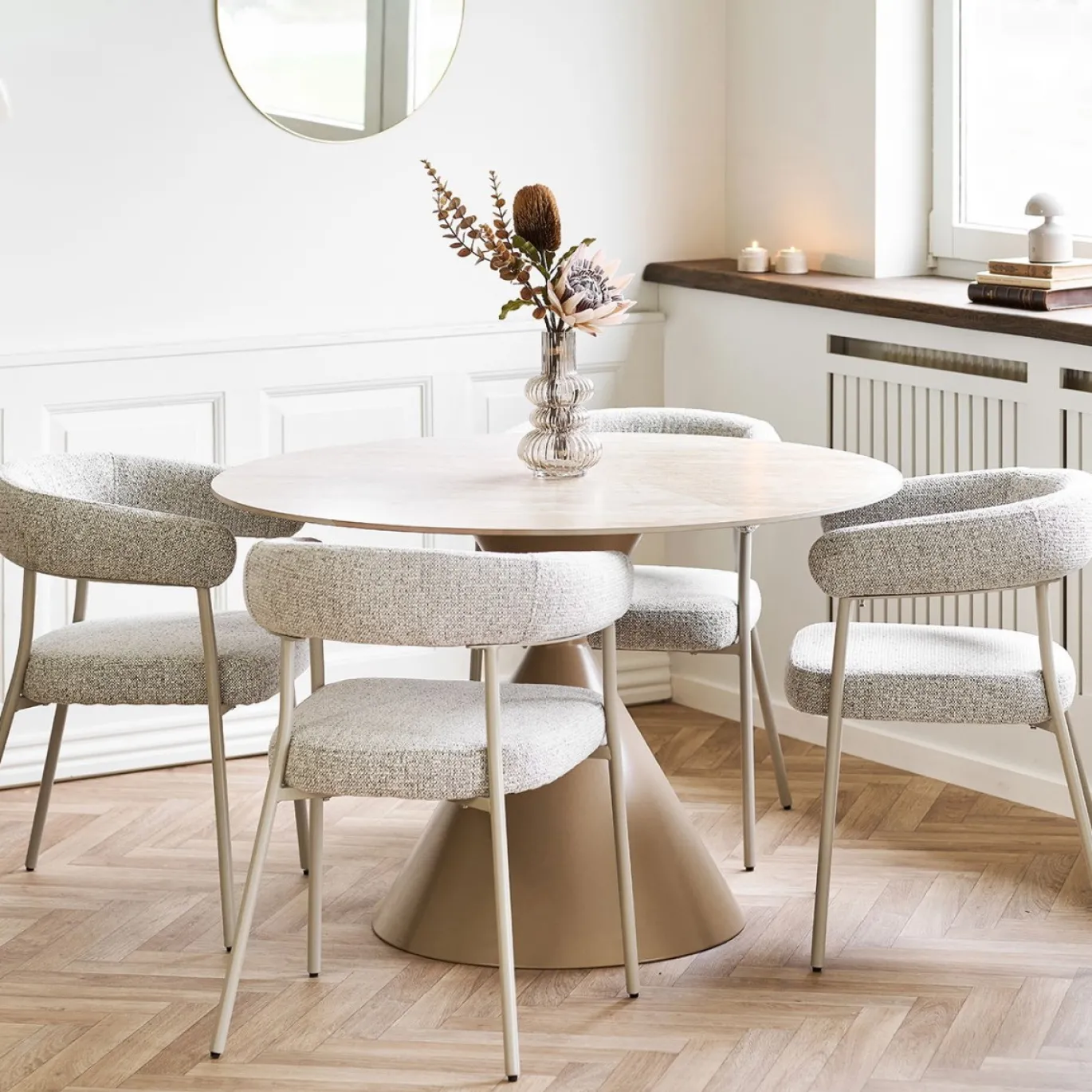 House Nordic Eetkamerset Annecy en Trivio met 4 Stoelen
