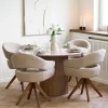 House Nordic Eetkamerset Athens Rond en Dover met 4 stoelen