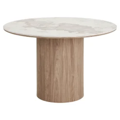 House Nordic Eetkamerset Athens Rond en Dover met 4 stoelen