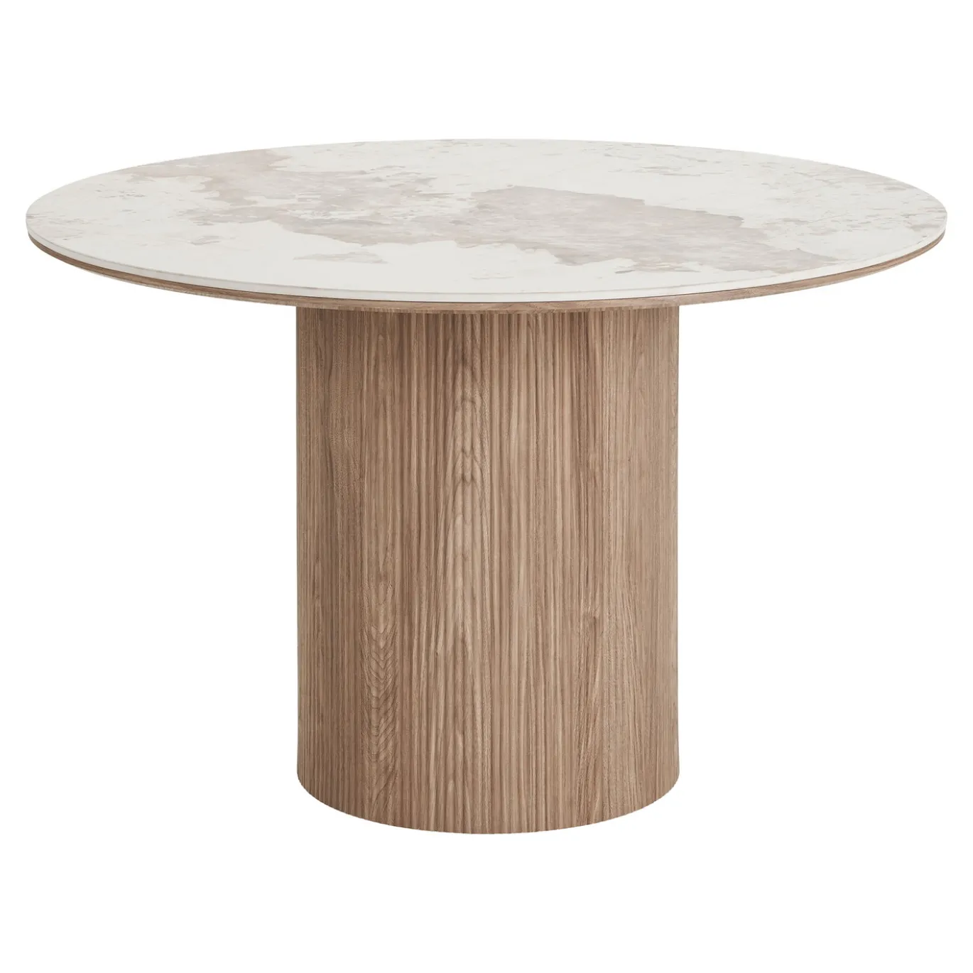 House Nordic Eetkamerset Athens Rond en Dover met 4 stoelen