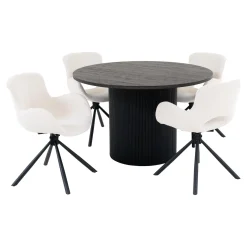 House Nordic Eetkamerset Boavista en Admorim - Eettafel met 4 Eetkamerstoelen