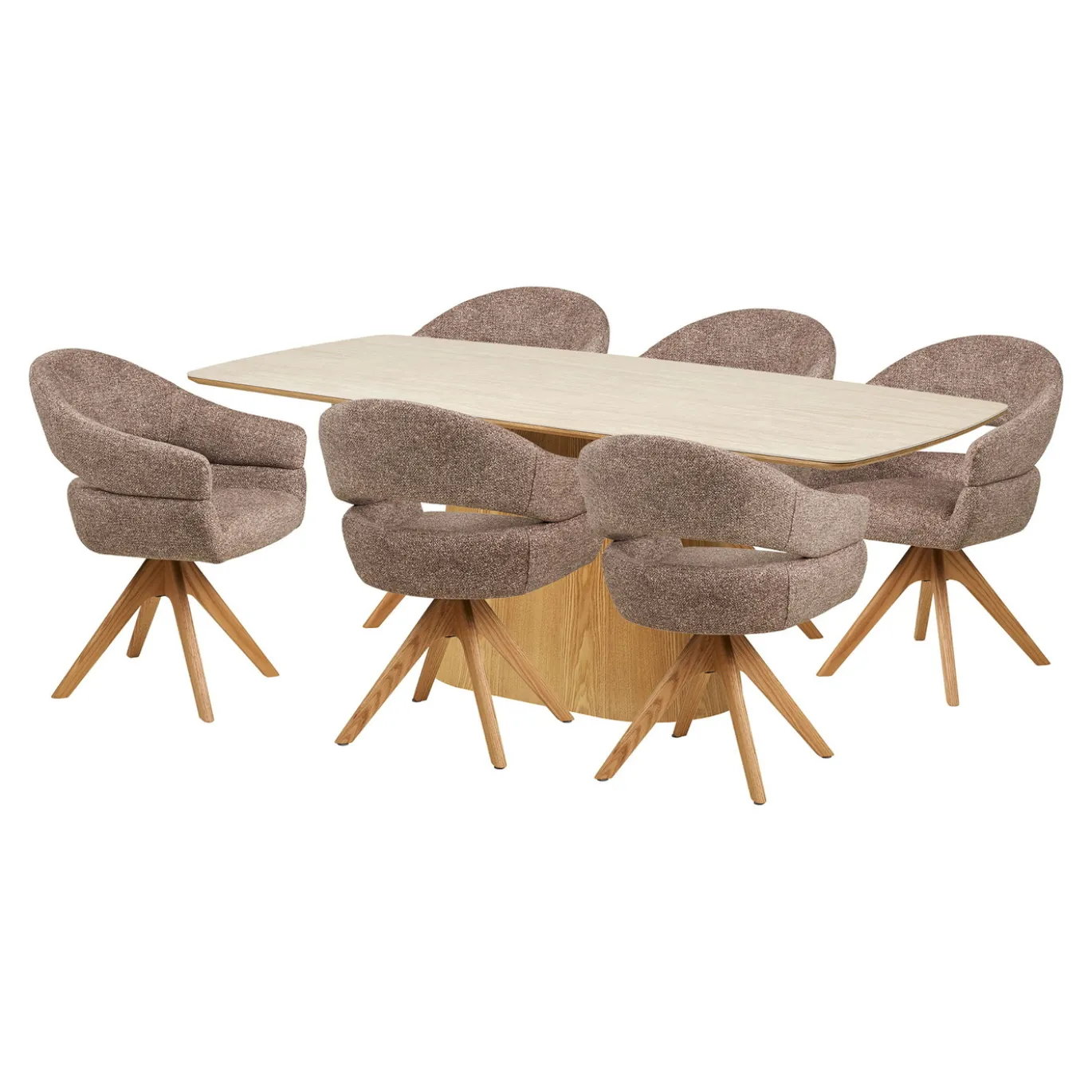 House Nordic Eetkamerset Noli en Dover met 6 Stoelen
