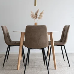 House Nordic Eetkamerset Vojens en Middelfart - Eettafel met 4 Eetkamerstoelen