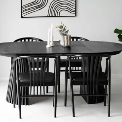 House Nordic Eetkamerstoel Agustin Zwart