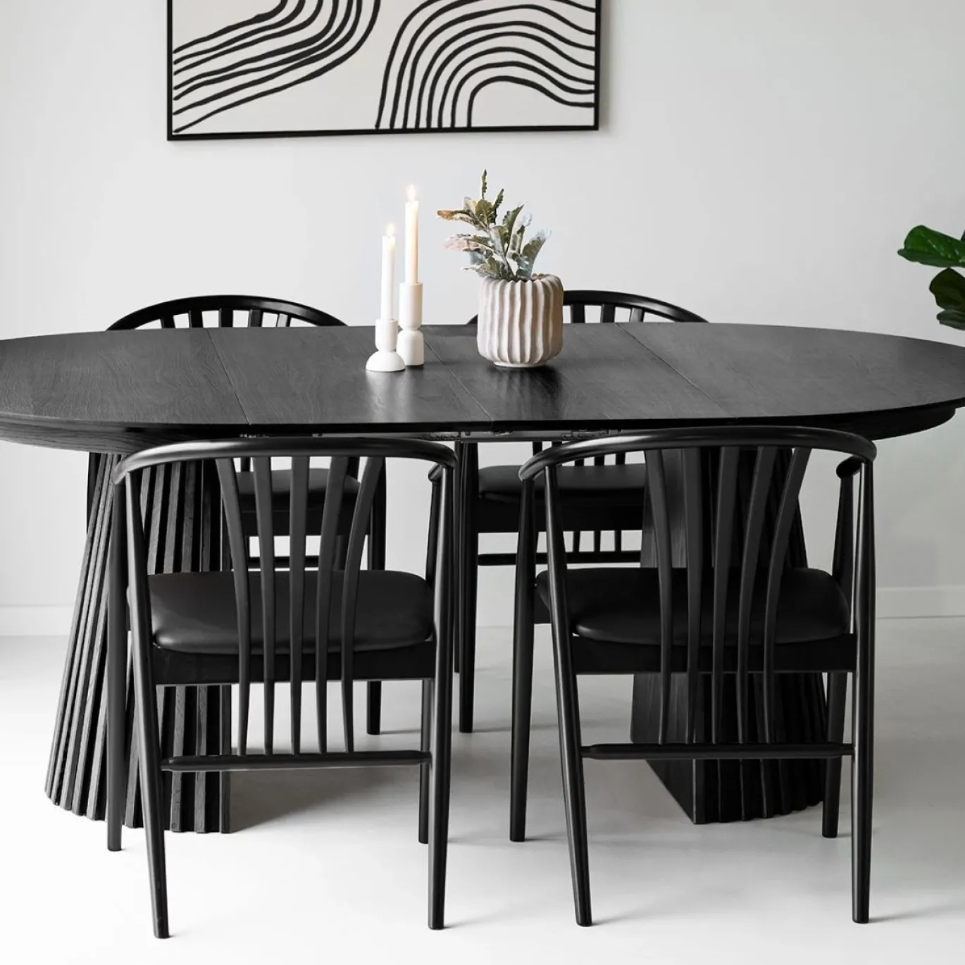 House Nordic Eetkamerstoel Agustin Zwart