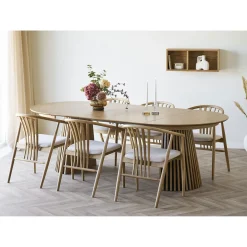 House Nordic Eetkamerstoel Agustin Naturel/Zand