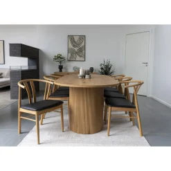 House Nordic Eetkamerstoel Artenara Eiken Naturel/Zwart