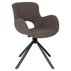House Nordic Eetkamerstoel Amorim Bouclé Mushroom Draaibaar