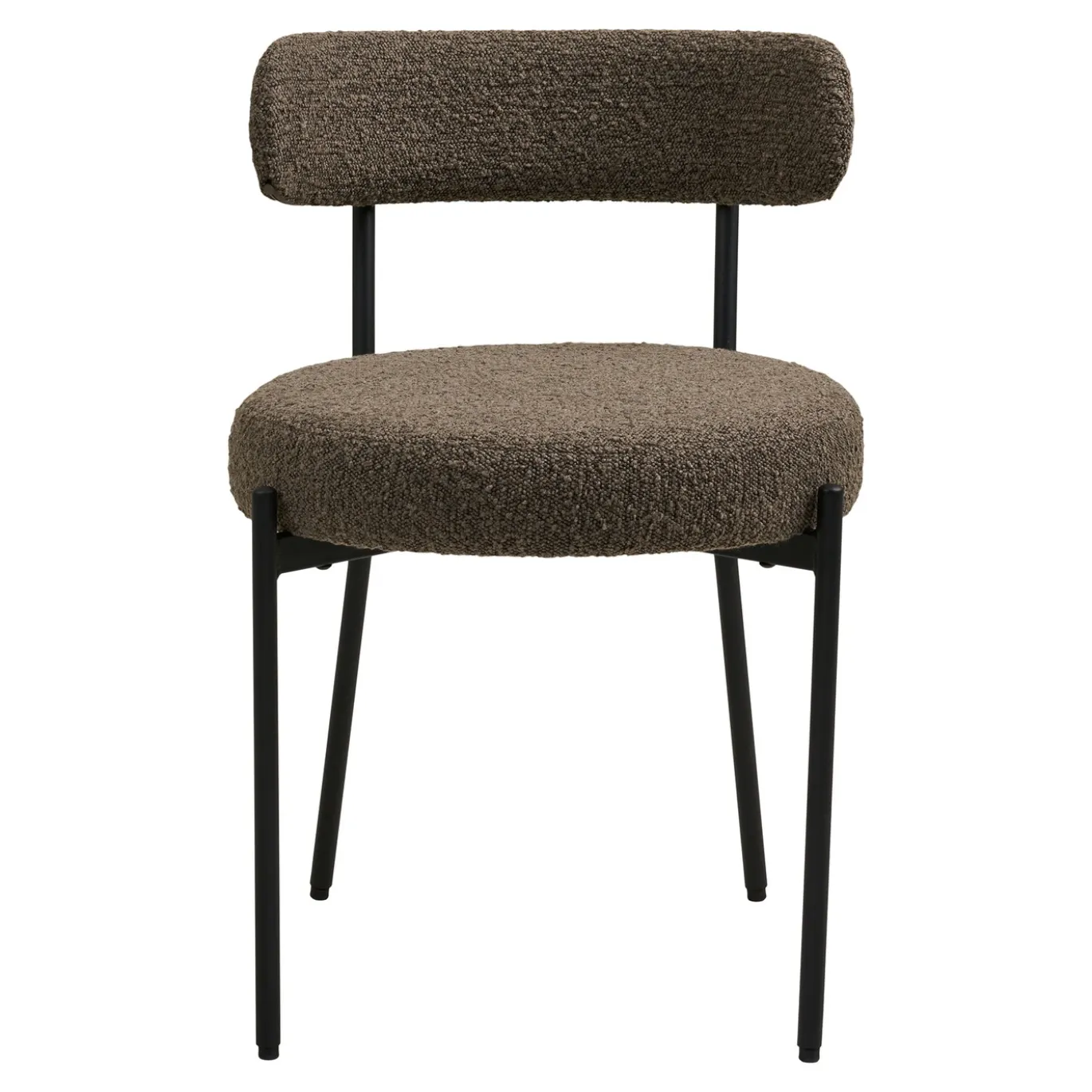 House Nordic Eetkamerstoel Badalona Bouclé Bruin