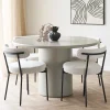 House Nordic Eetkamerstoel Badalona Bouclé Wit