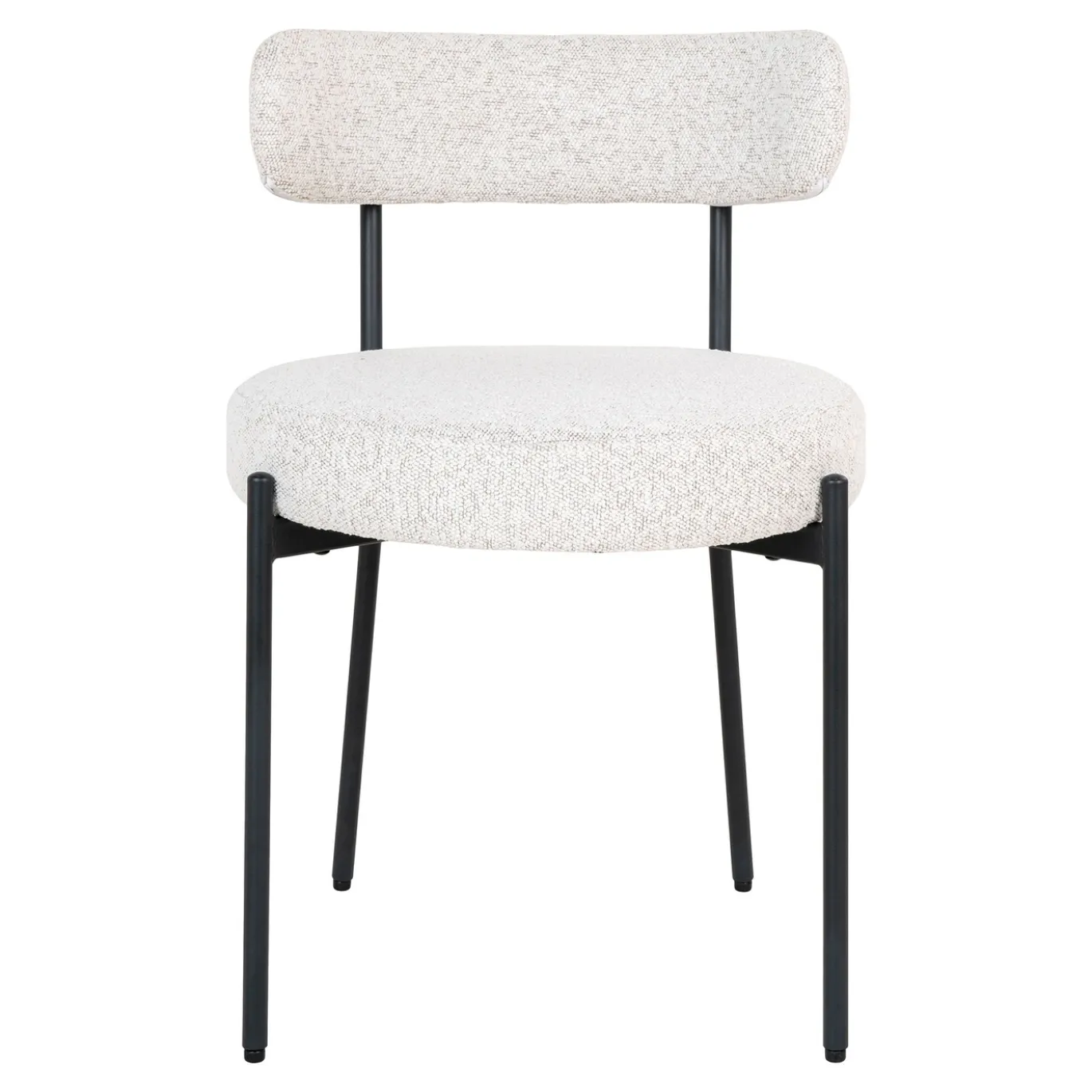 House Nordic Eetkamerstoel Badalona Bouclé Wit