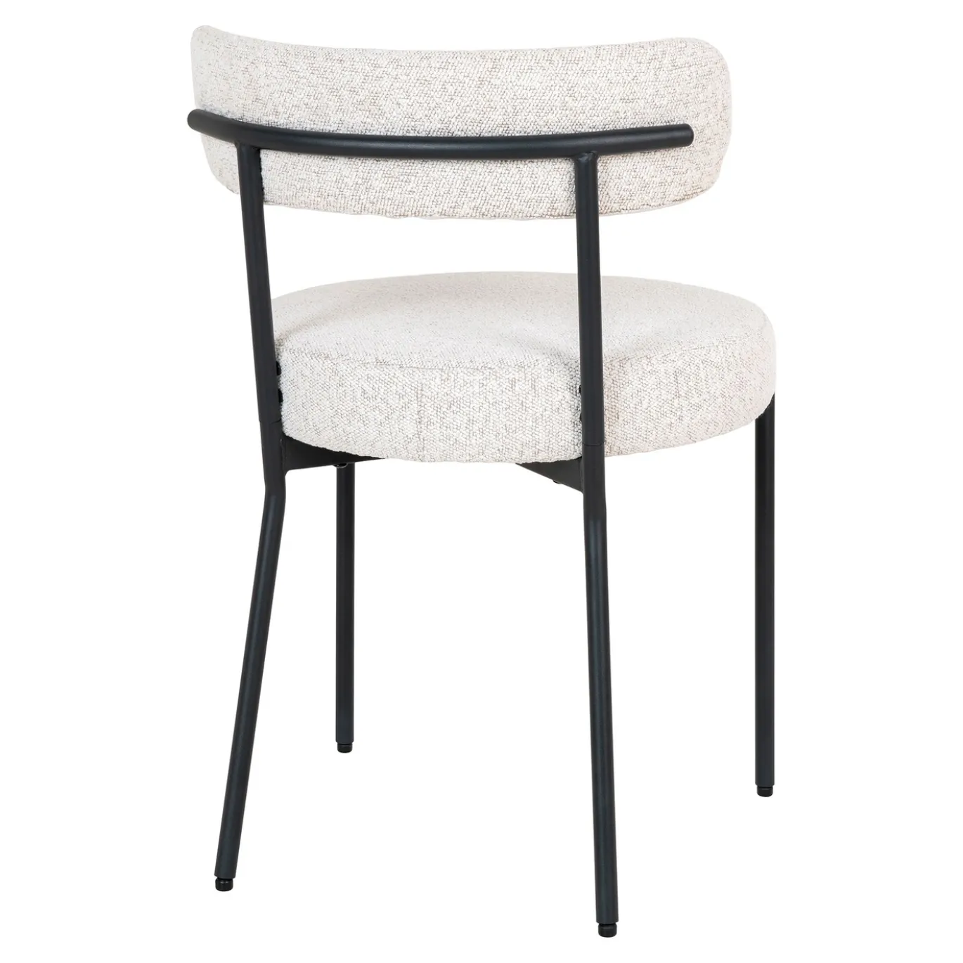 House Nordic Eetkamerstoel Badalona Bouclé Wit