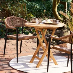 House Nordic Eetkamerstoel Canari PE Rotan Naturel/Zwart