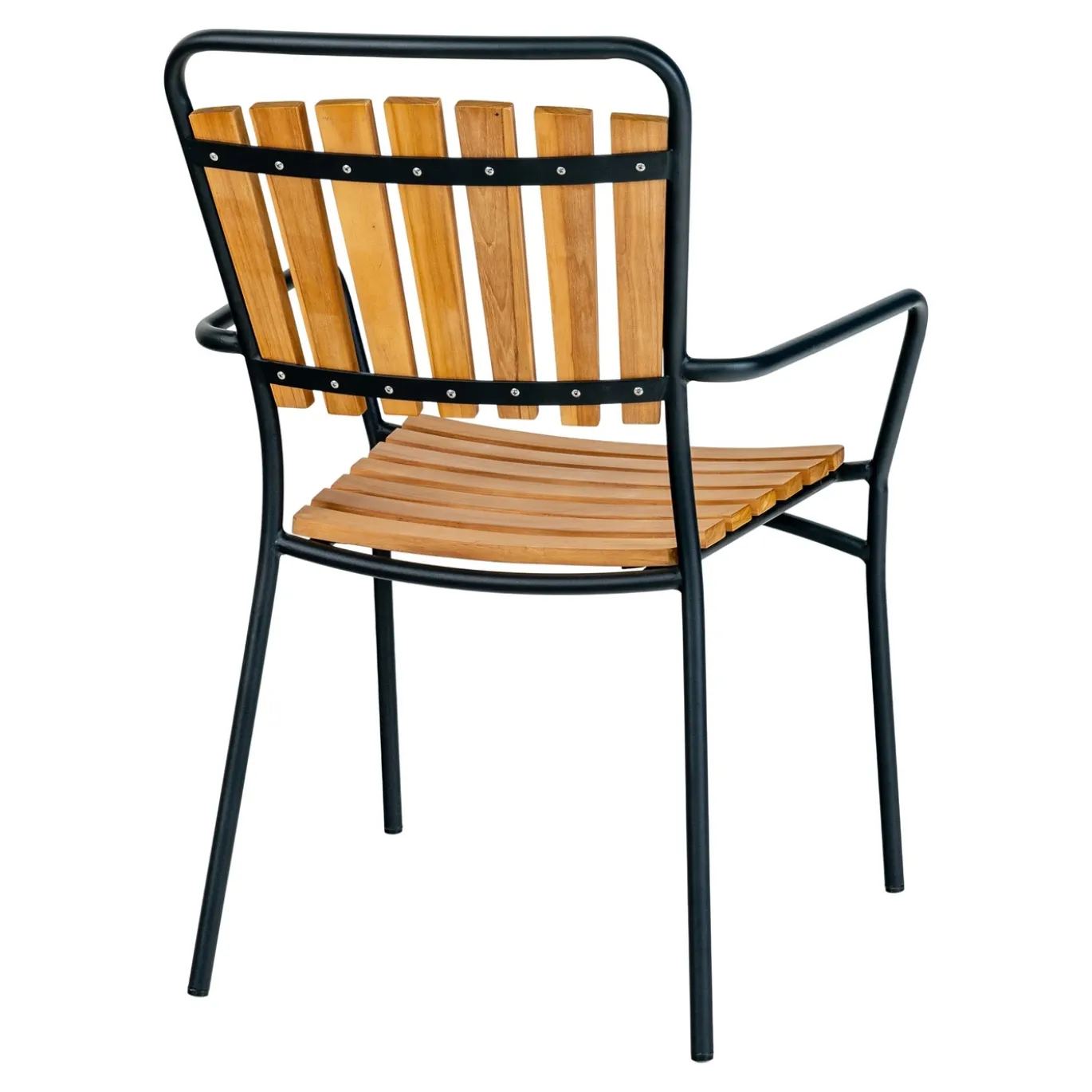 House Nordic Eetkamerstoel Cleveland Teak met Zwart Frame