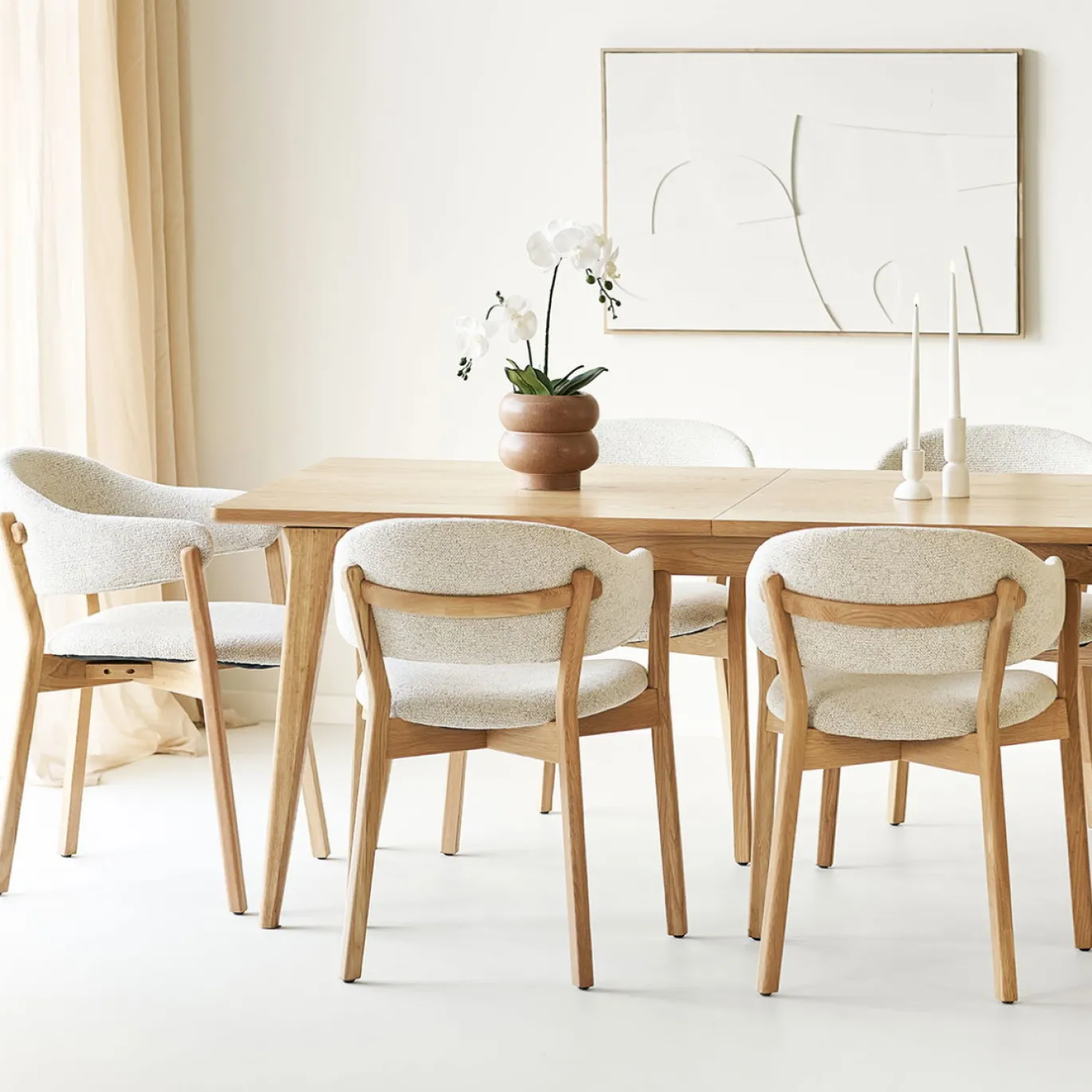 House Nordic Eetkamerstoel Dunkirk Beige met Armleuning