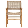 House Nordic Eetkamerstoel Derby met Armleuning Teak Naturel