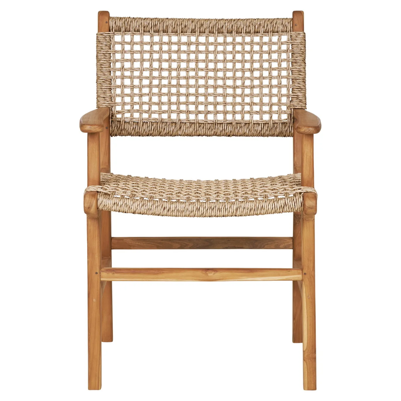 House Nordic Eetkamerstoel Derby met Armleuning Teak Naturel