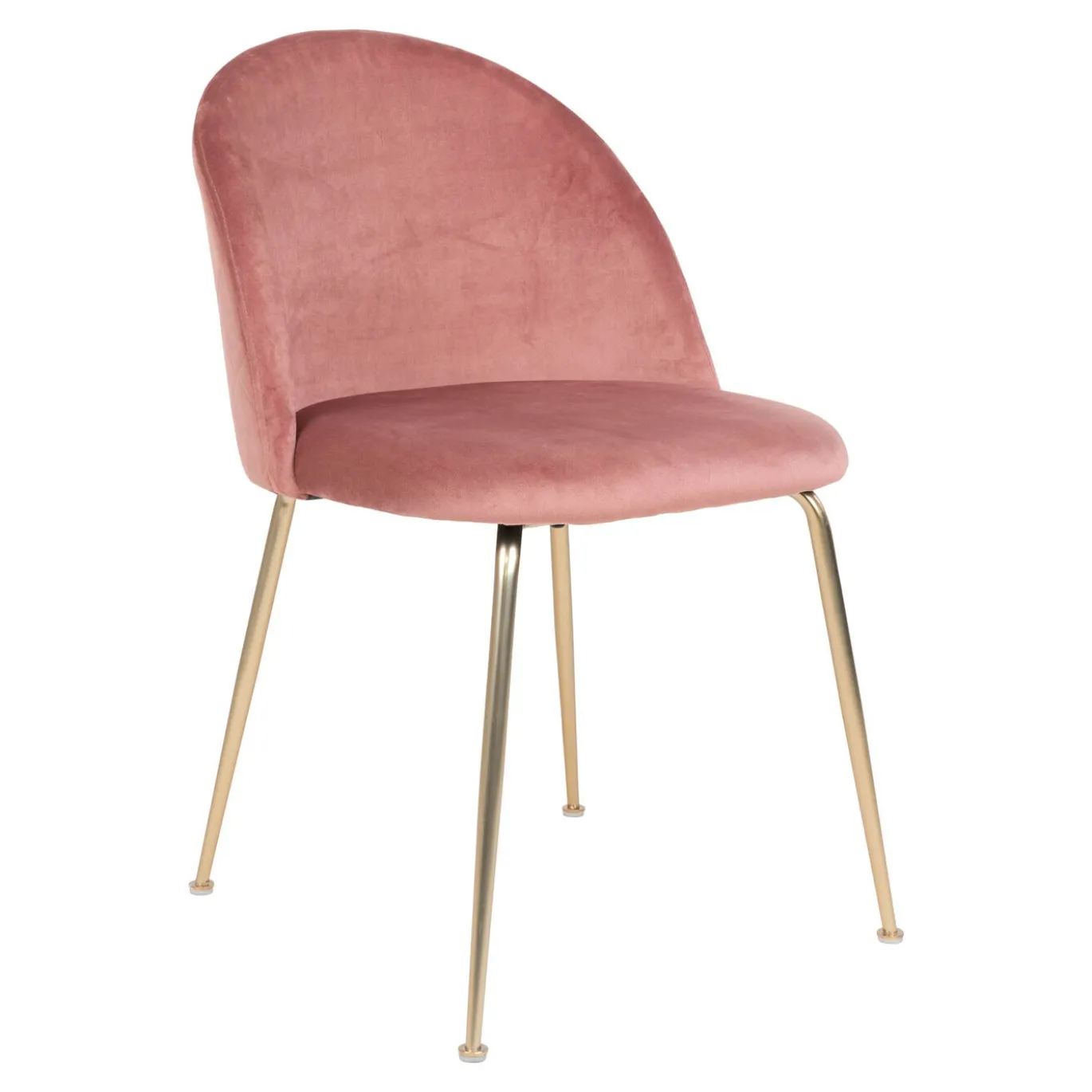House Nordic Eetkamerstoel Geneve Velvet Roze Brass