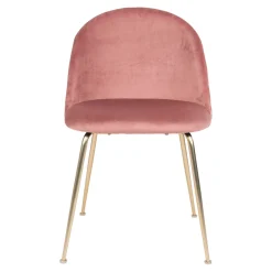 House Nordic Eetkamerstoel Geneve Velvet Roze Brass