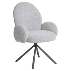 House Nordic Eetkamerstoel Lana Swivel Bouclé Zand