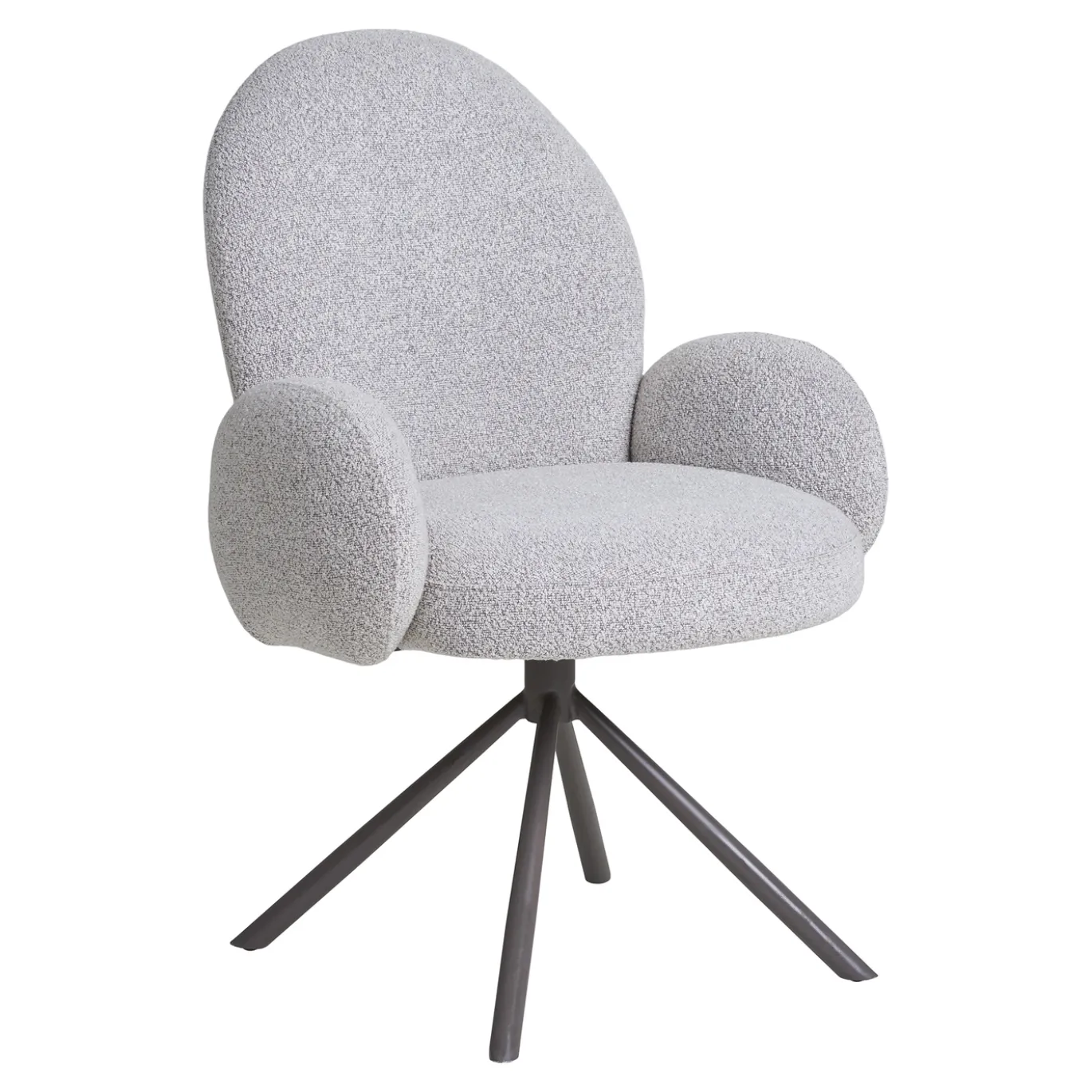 House Nordic Eetkamerstoel Lana Swivel Bouclé Zand