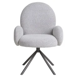 House Nordic Eetkamerstoel Lana Swivel Bouclé Zand