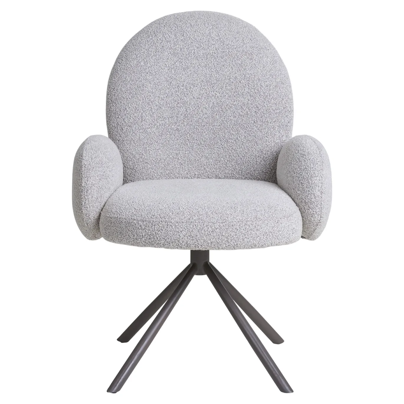 House Nordic Eetkamerstoel Lana Swivel Bouclé Zand