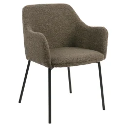 House Nordic Eetkamerstoel Melilla Bouclé Bruin