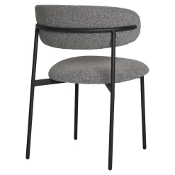 House Nordic Eetkamerstoel Mira Bouclé Lichtgrijs